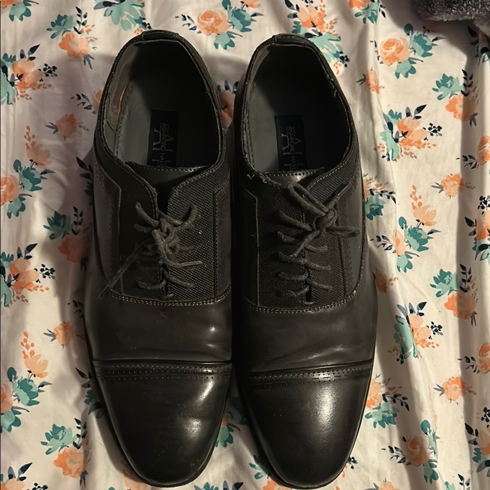 Black Leather Oxford Shoes